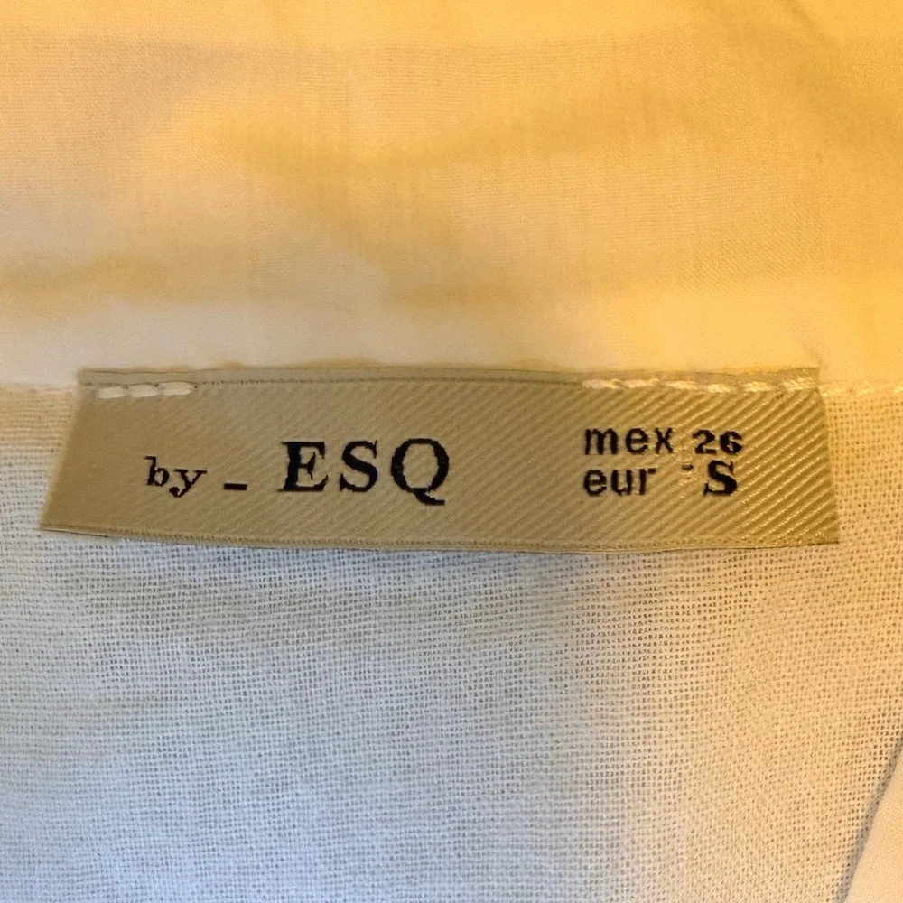 ESQ Embroidered Boho Midi Dress Women’s Small White Floral Tassel - Picture 9 of 9